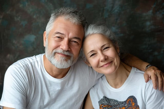 Confident couple reviewing their financial plan